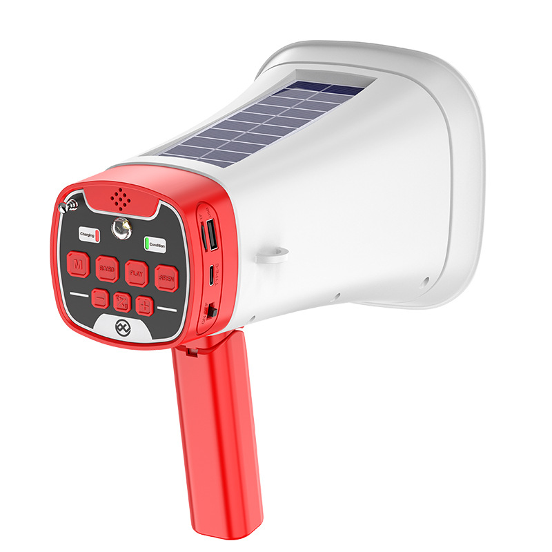 Solar Megaphone Wireless Bluetooth Outdoor Recording Horn Seller Multifunctional Handheld Amplifier