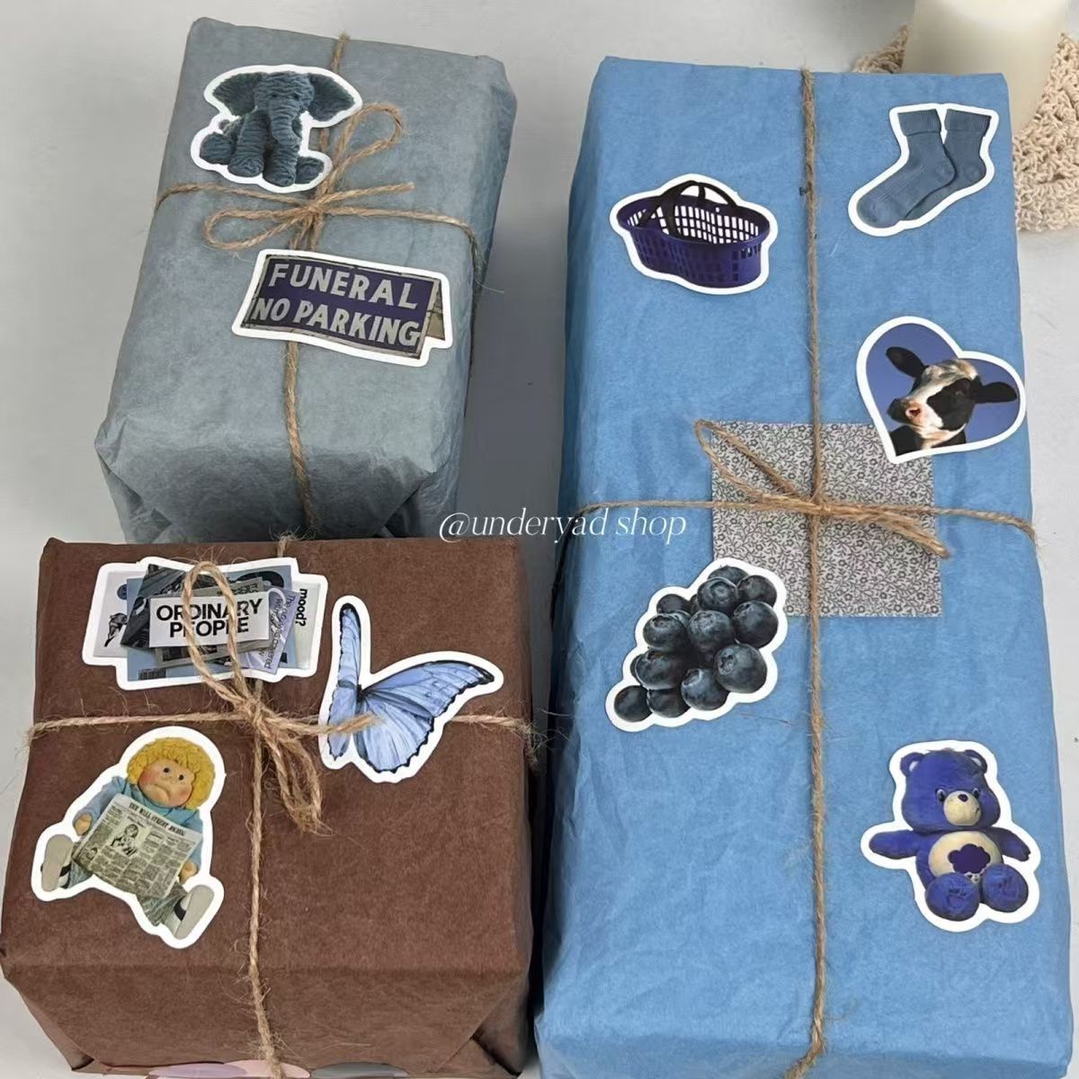 New Morandi color packaging material set thin translucent tissue paper handmade gift gift wrapping paper