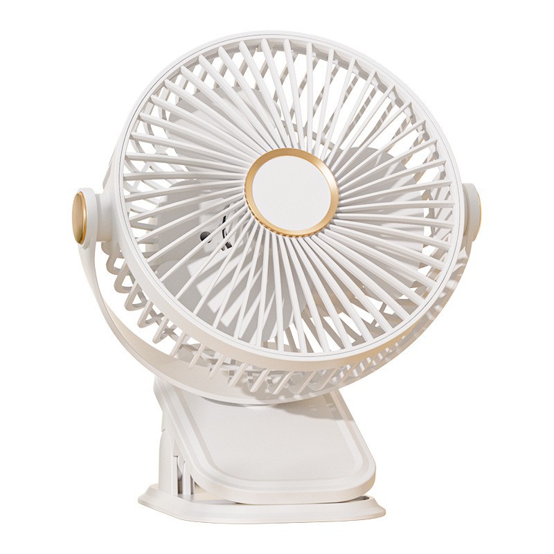 New multifunctional clip electric fan large capacity strong wind silent home fan USB charging student dormitory