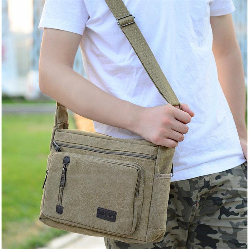 New shoulder bag crossbody outdoor canvas bag men's internship bag men's backpack