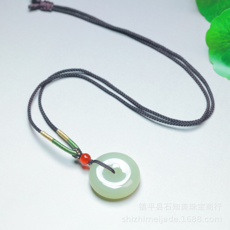 Xinjiang Natural Tianyu Peace Button Pendant Men Women Jade Button Pendant Live Broadcast