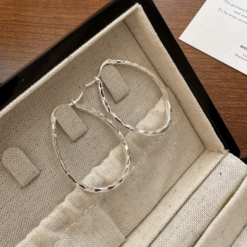 S925 sterling silver shiny earrings INS style commuting earrings