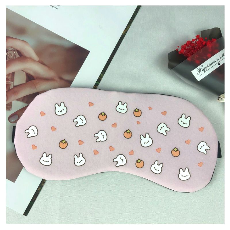 Cute style bear cold and hot compress sleep eye mask, relieve fatigue outdoor light-blocking cartoon cute bear children men and women