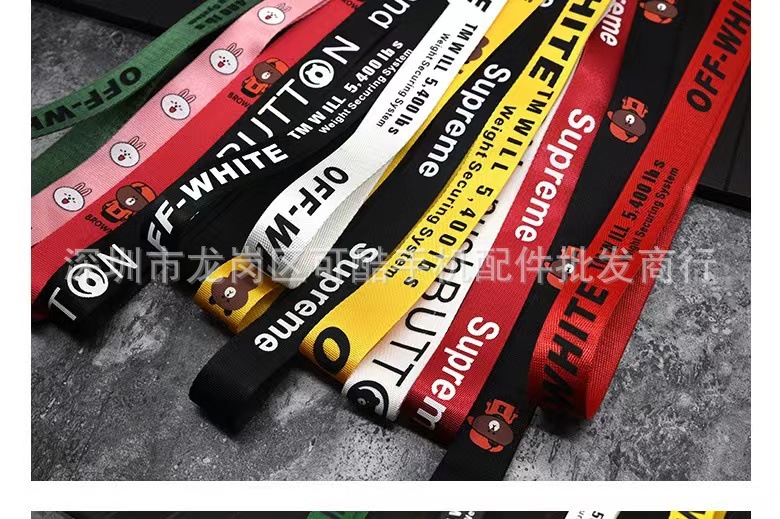 Phone Lanyard Neck Strap Long Short Phone Rope Men Women Wide Strap Cartoon Card Case Lanyard