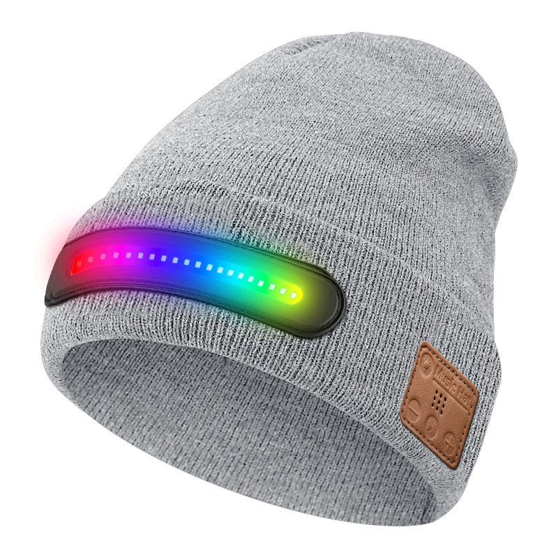 Private mold new LED lighting outdoor fitness Bluetooth music holiday light-up hat