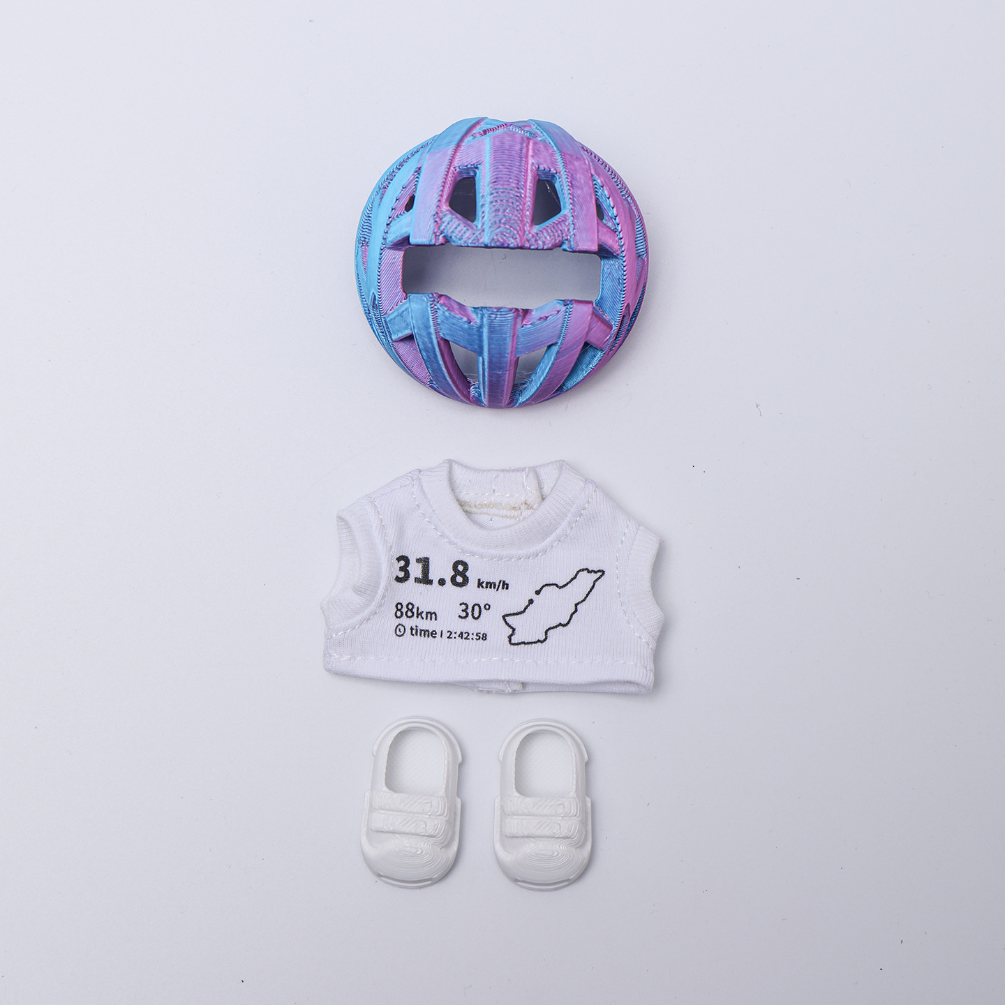【仅4.0适用】炫彩紫头盔+衣服+鞋子