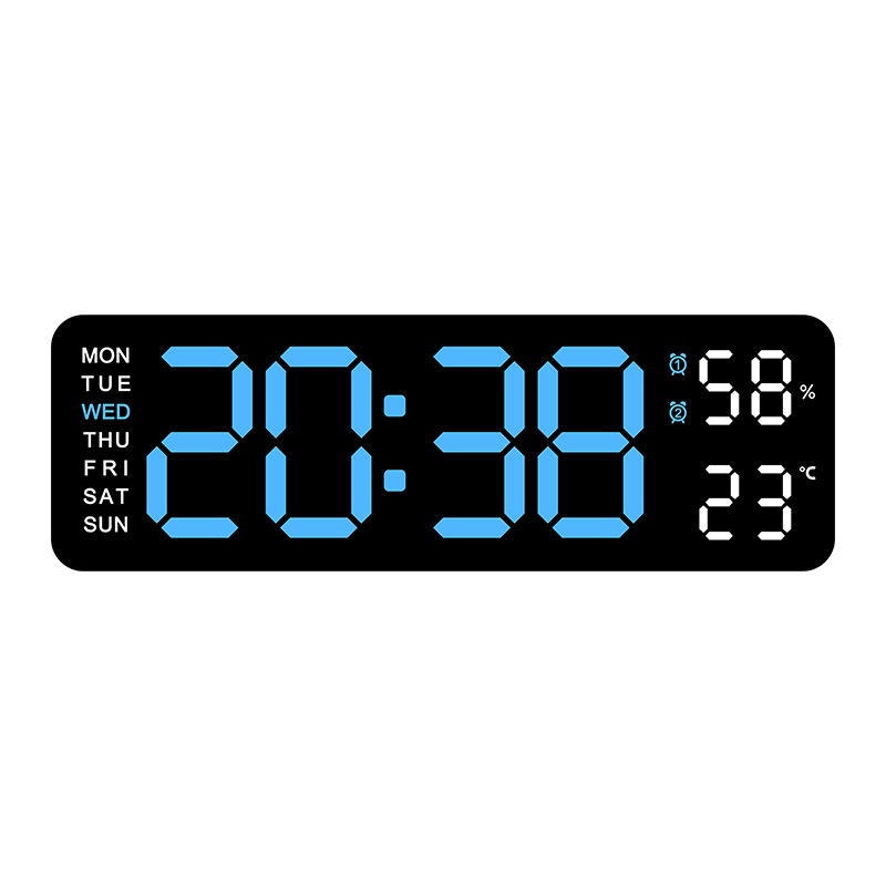 5503 Electronic Clock Simple Multifunctional Rectangle Large Font Alarm Clock Hanging or Standing