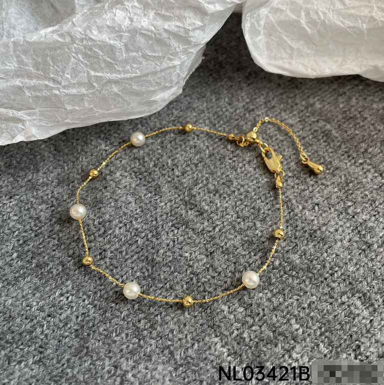 NALA Drip Oil Flower Pearl Bracelet Women Bracelet Women Fresh Sweet Bracelet