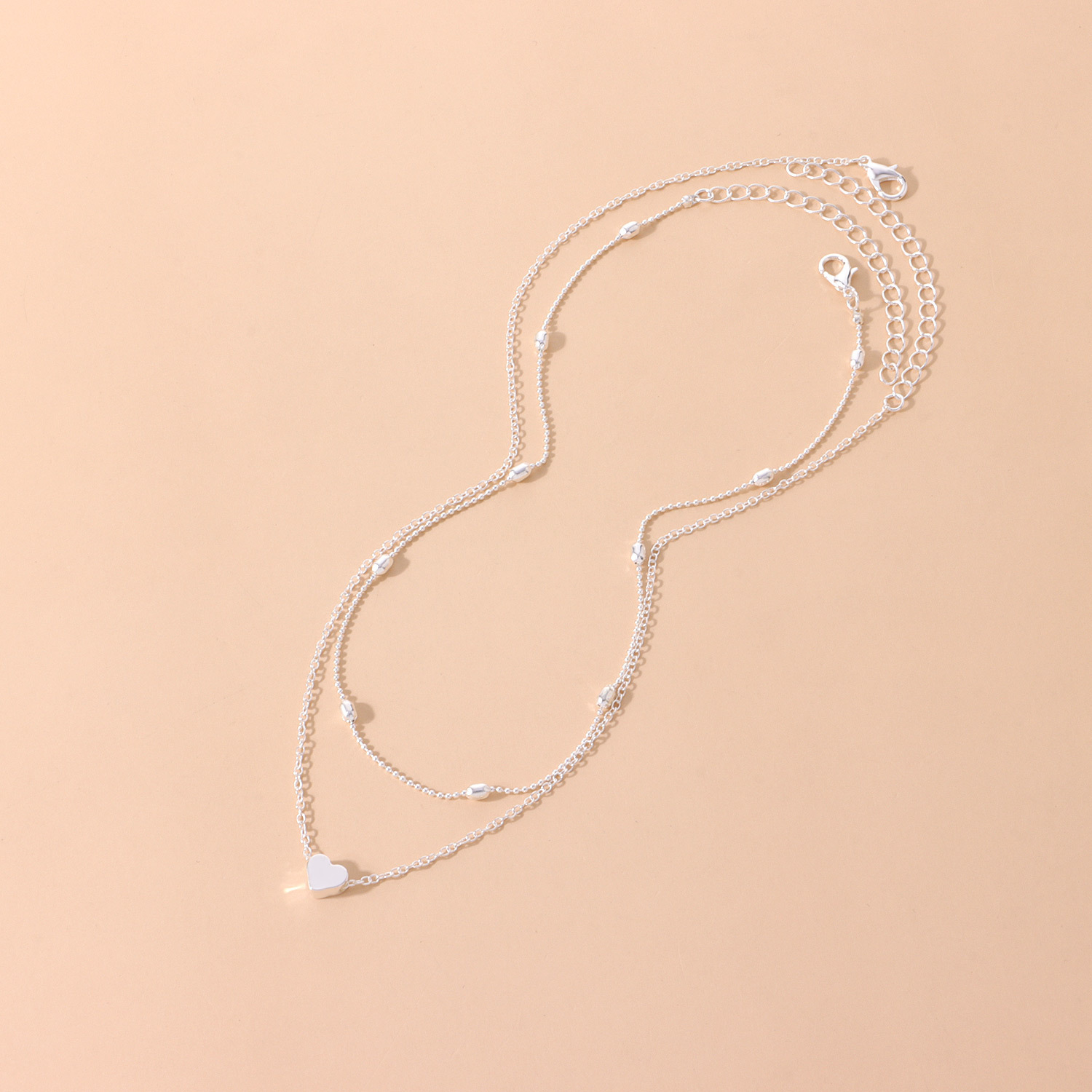 Accessories simple heart multi-layer necklace women accessories pendant锁骨链