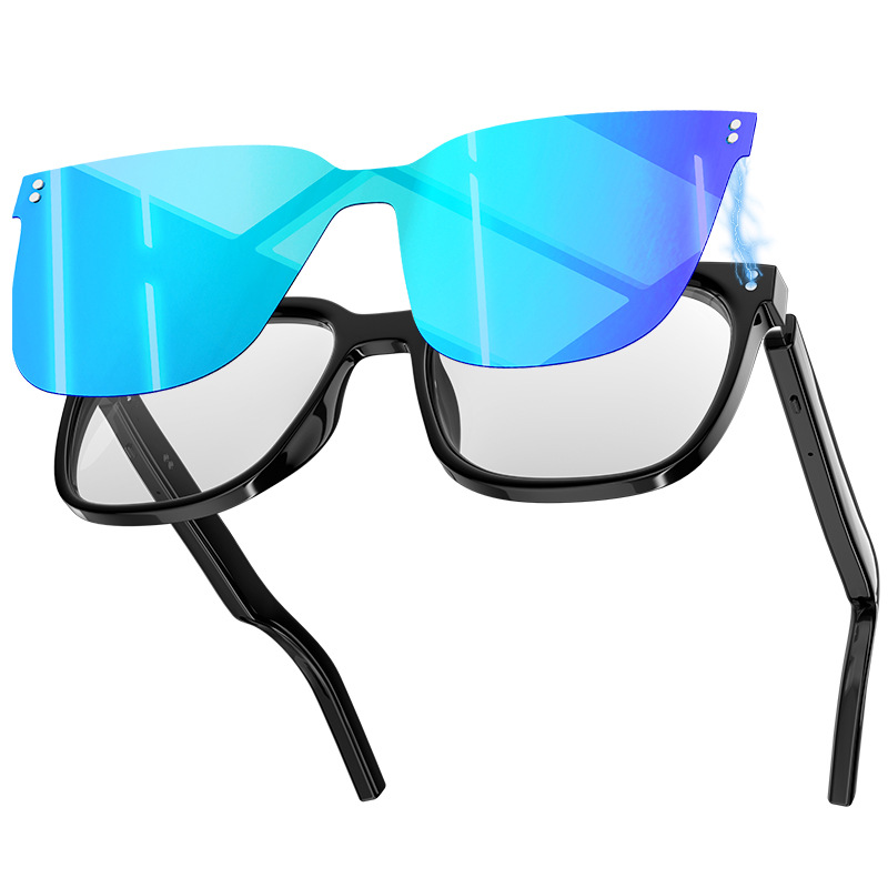 M10A Smart AI Translation Bluetooth Glasses Magnetic Dual Lenses Anti Blue Light UV with Polarized New