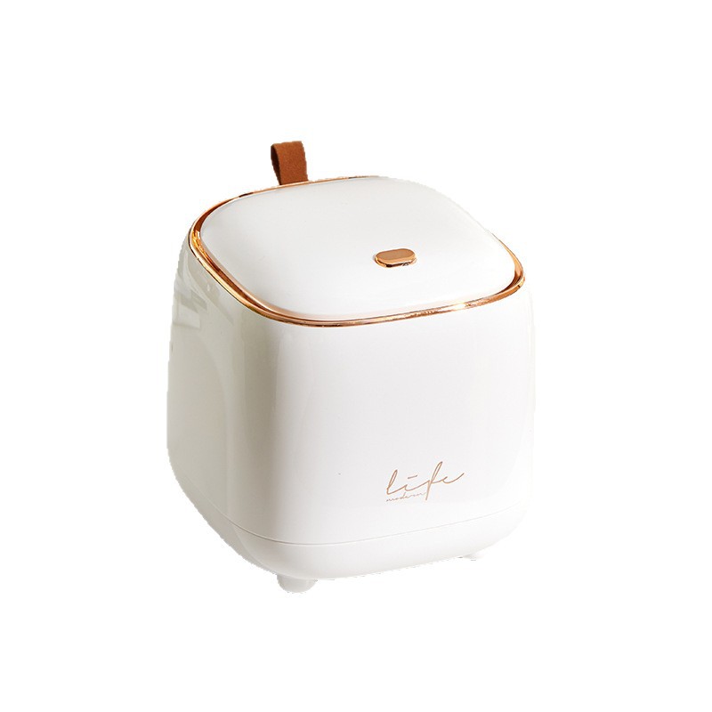 Wind Desktop Press Trash Can Living Room Bedroom Office Desk Storage Double Layer Small Wastebasket