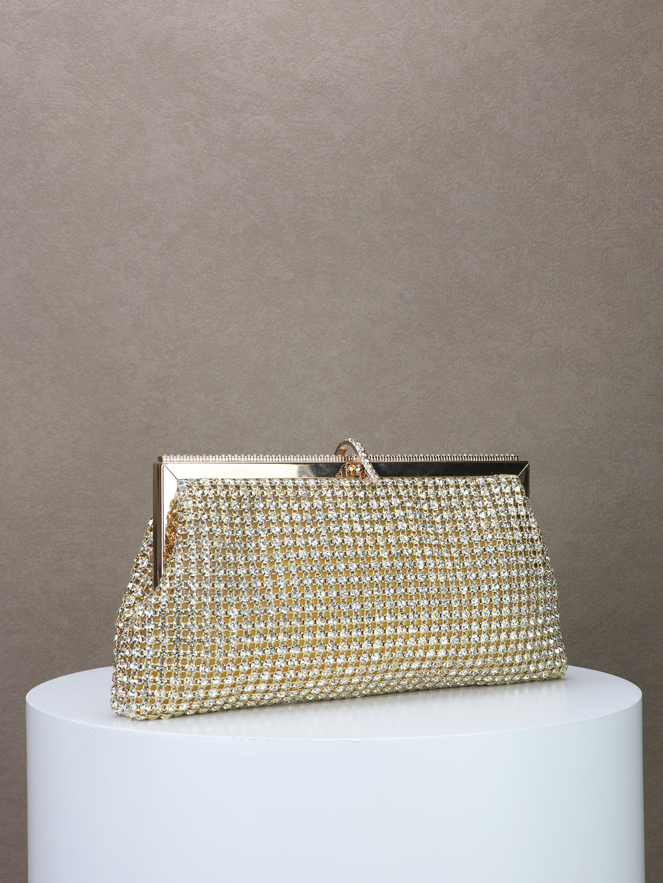 2026 Evening Bag Pure Handmade Rhinestone Button Evening Bag Clutch Banquet Bag Diamond Evening Bag