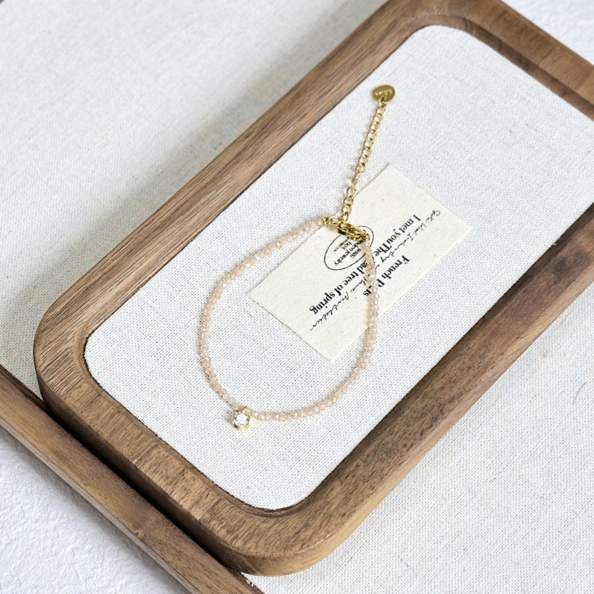 Minimalist Faceted Zircon Necklace Japanese Korean Style Beaded Necklace Simple Super Fairy Collarbone Chain