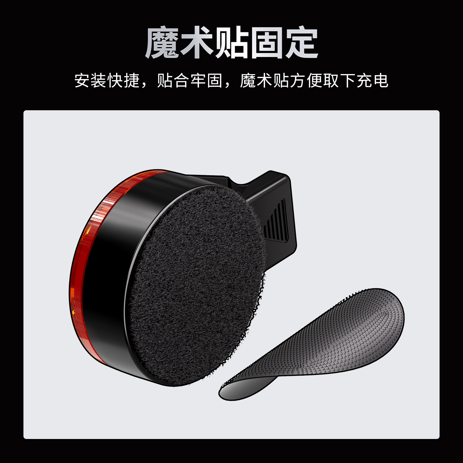 New Night Riding Helmet Tail Light USB Charging High Brightness Safety Light Velcro Installation LED Flashing Warning Light