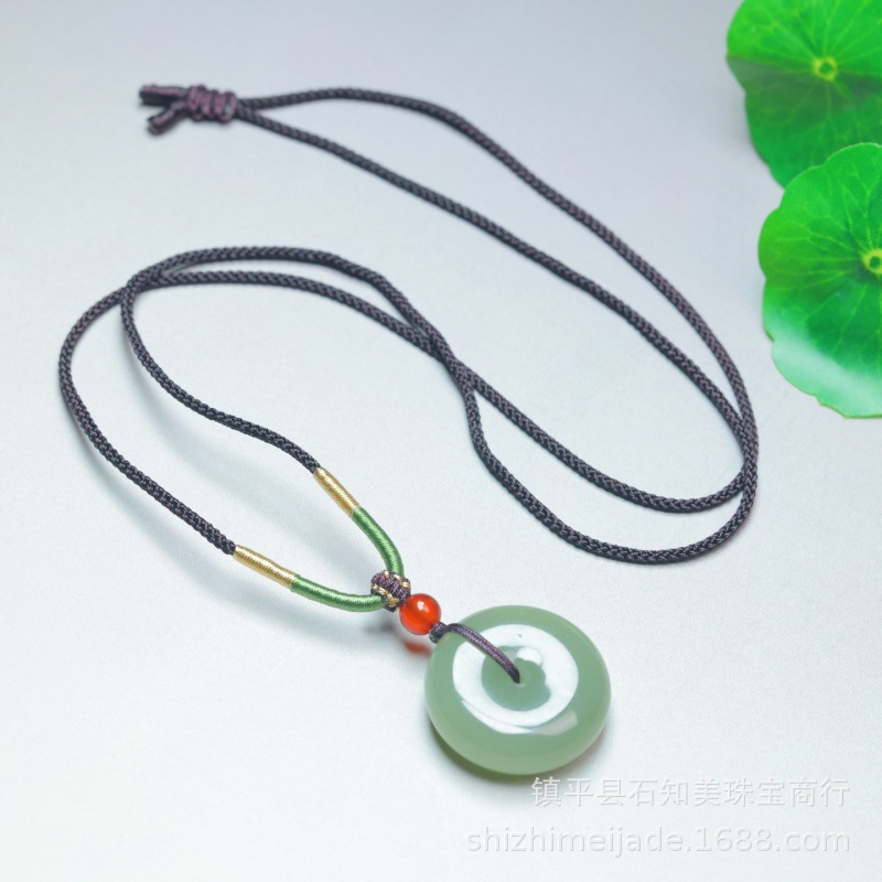Xinjiang Natural Tianyu Peace Button Pendant Men Women Jade Button Pendant Live Broadcast