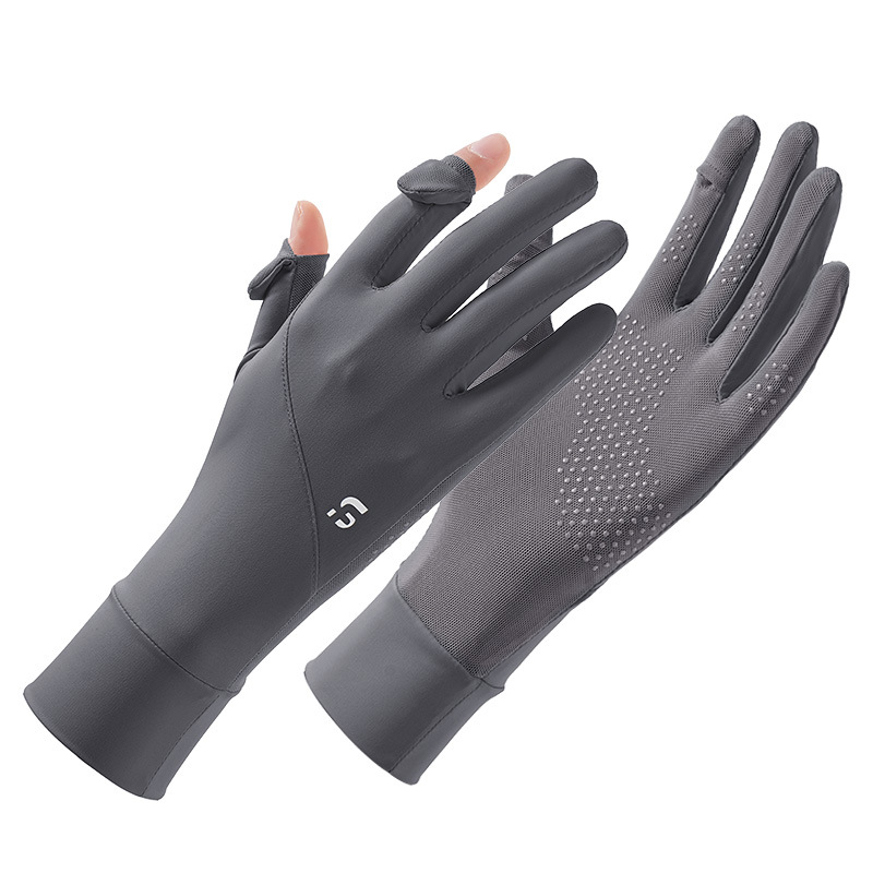 Sun Protection Gloves for Women, Summer Thin Style, Anti-Uv, Outdoor Cycling, Electric Bike Driving, Sunshade, Non-Slip, Fishing, Ice Silk