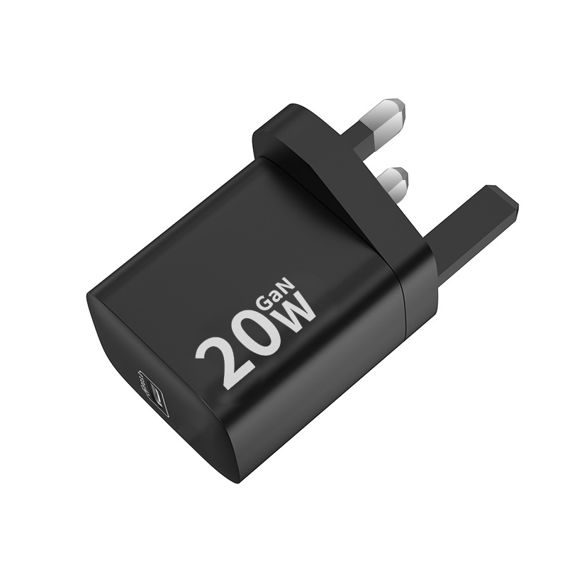 UK/EU plug GaN technology PD fast charging 20W tablet phone charger, suitable for Samsung Apple etc.