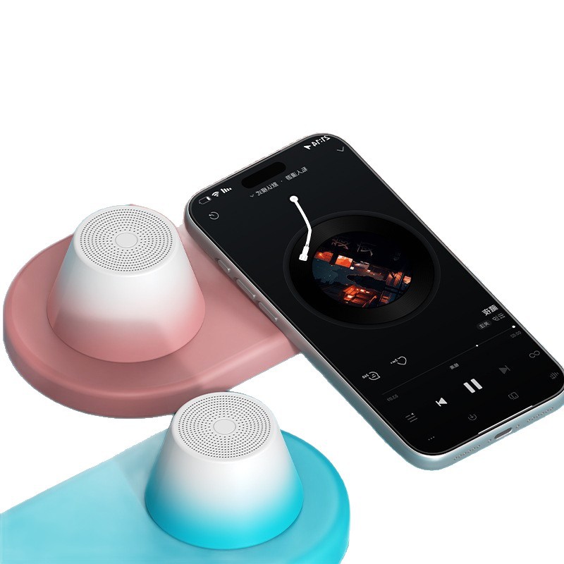 Magnetic Bluetooth Speaker Portable Small Steel Cannon Wireless Outdoor Mini Subwoofer Portable Phone Stand Speaker