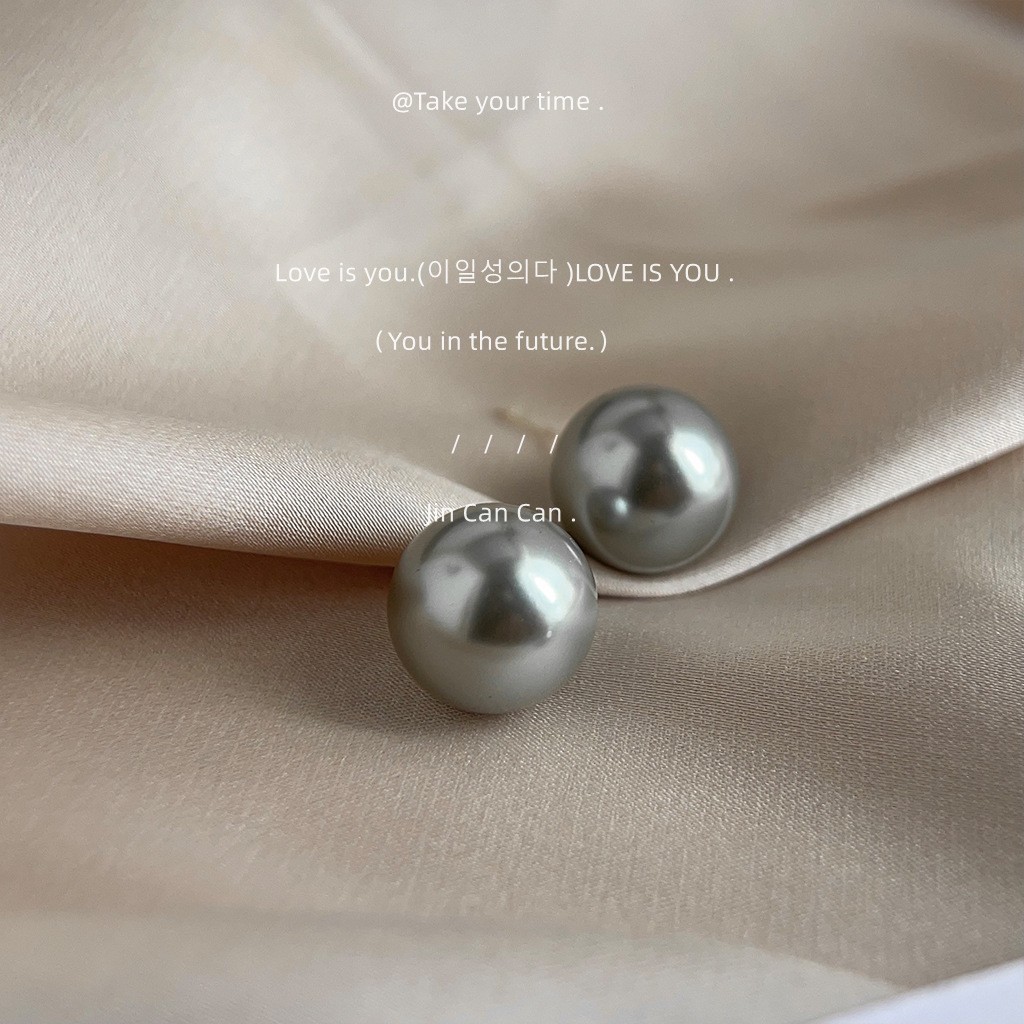 Korean-style fever pearl silver-plated needle earrings for women, earring factory