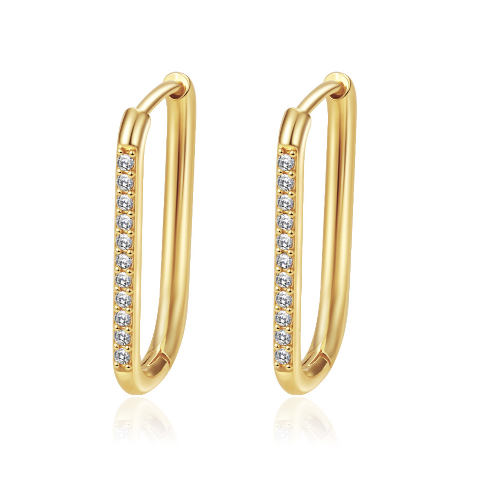 Titanium steel accessory small round bead stainless steel earrings, circle earrings simple