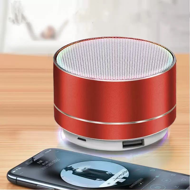 A10 Metal Bluetooth Speaker Small Steel Cannon Bass Outdoor Small Audio Home Desktop Mini Speaker