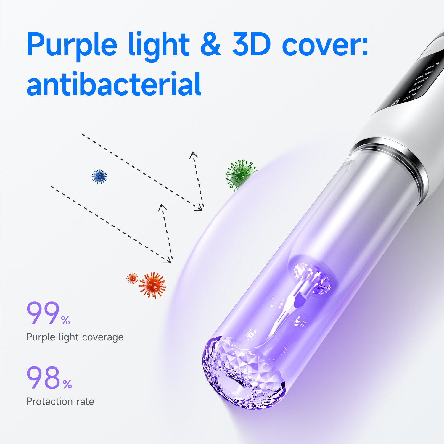 New pet ultrasonic tooth cleaner, removes tartar, dog water flosser, stone remover, Yue'er Wanwan