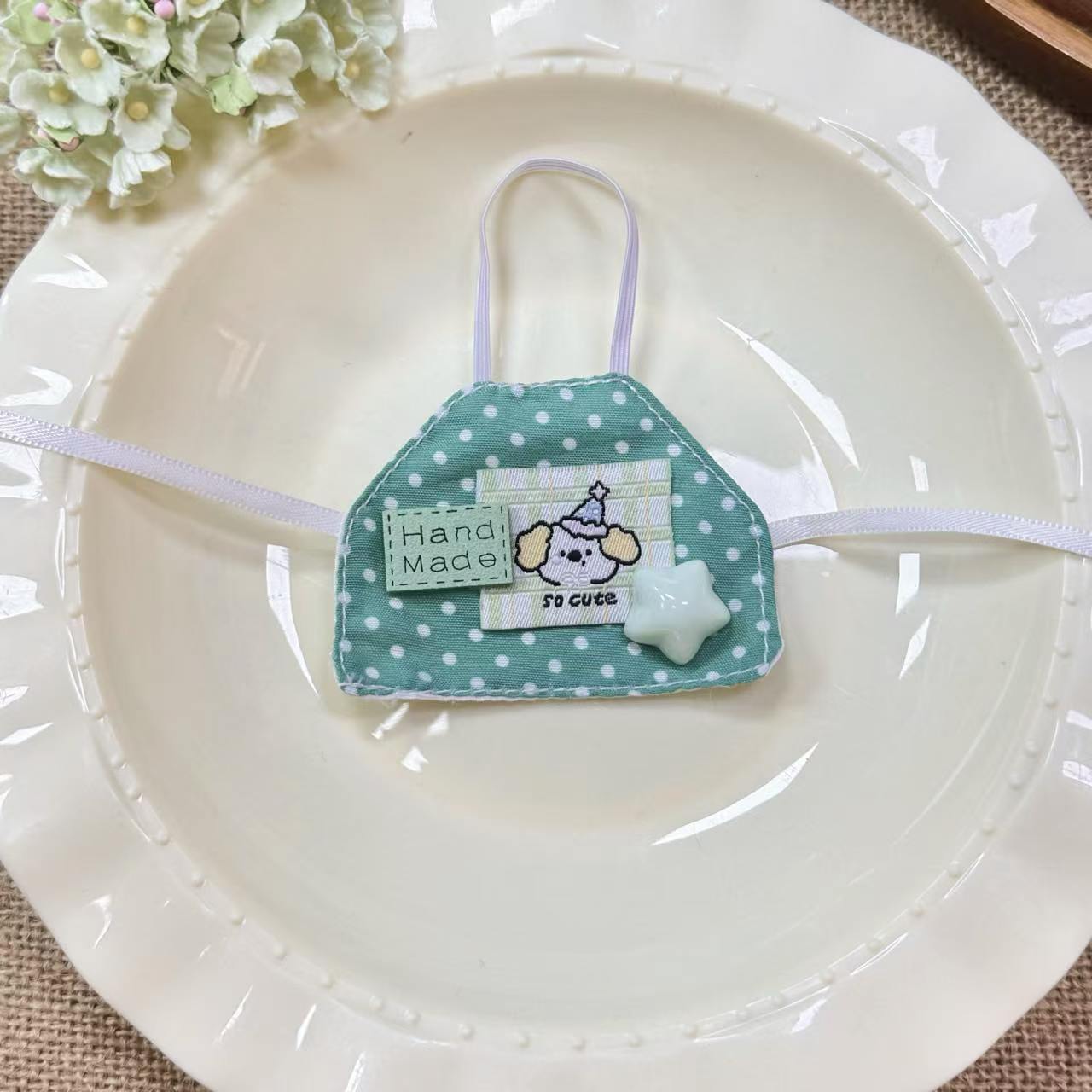 10cm star person cotton doll bib 15cm self-mocking bear KT bib series cotton doll accessory wholesale
