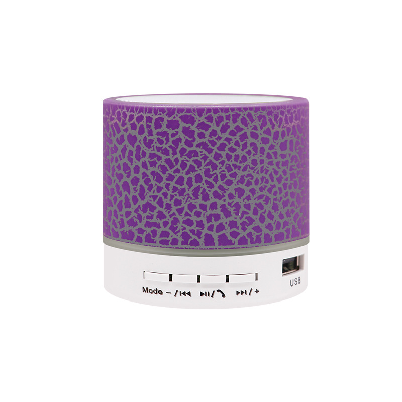 Crackle Bluetooth Speaker USB Card Mini Wireless Subwoofer LED Glow Bass Portable Waterproof