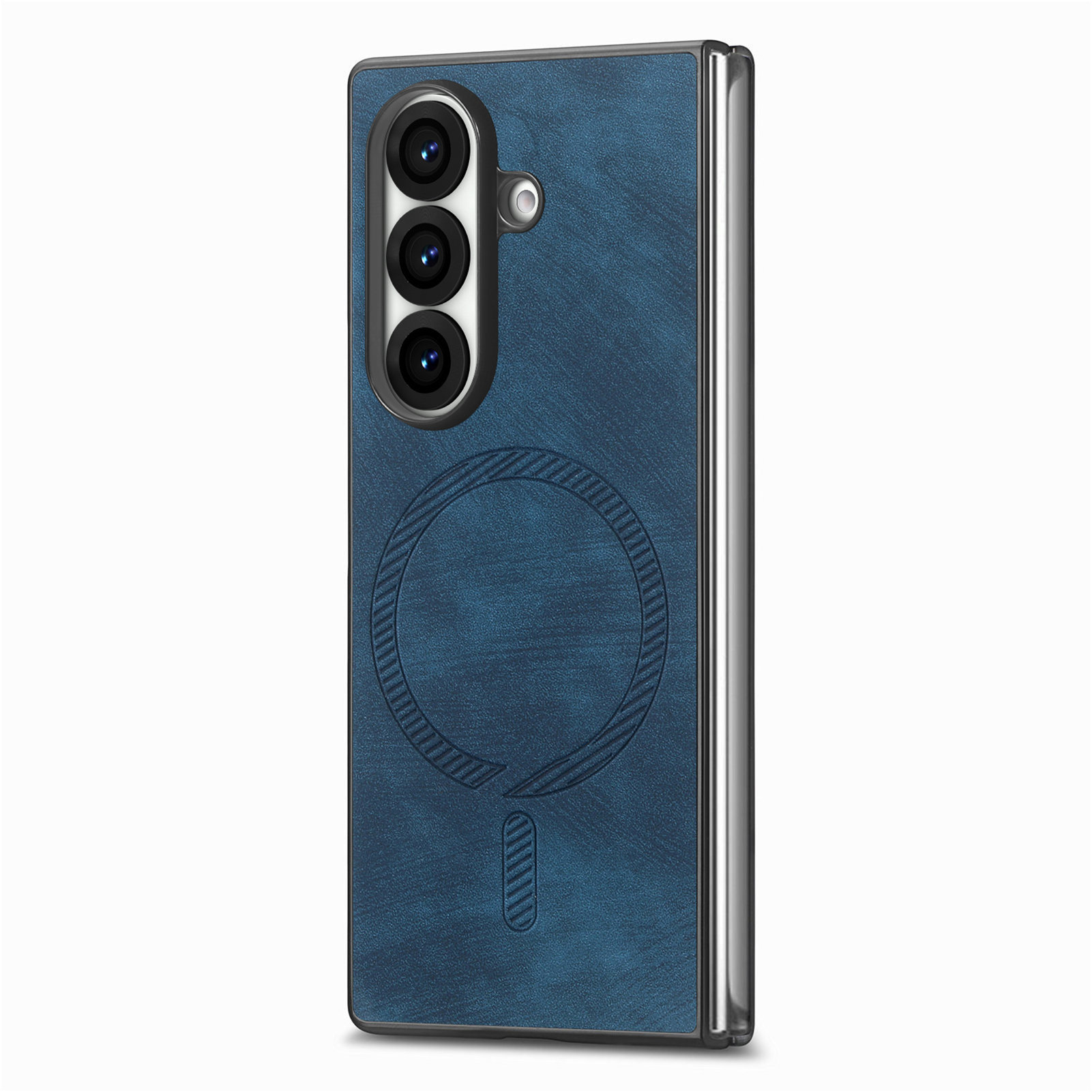 For Samsung Z Fold7 folding screen phone case Z Fold6 skin feel magnetic leather texture folding protective case