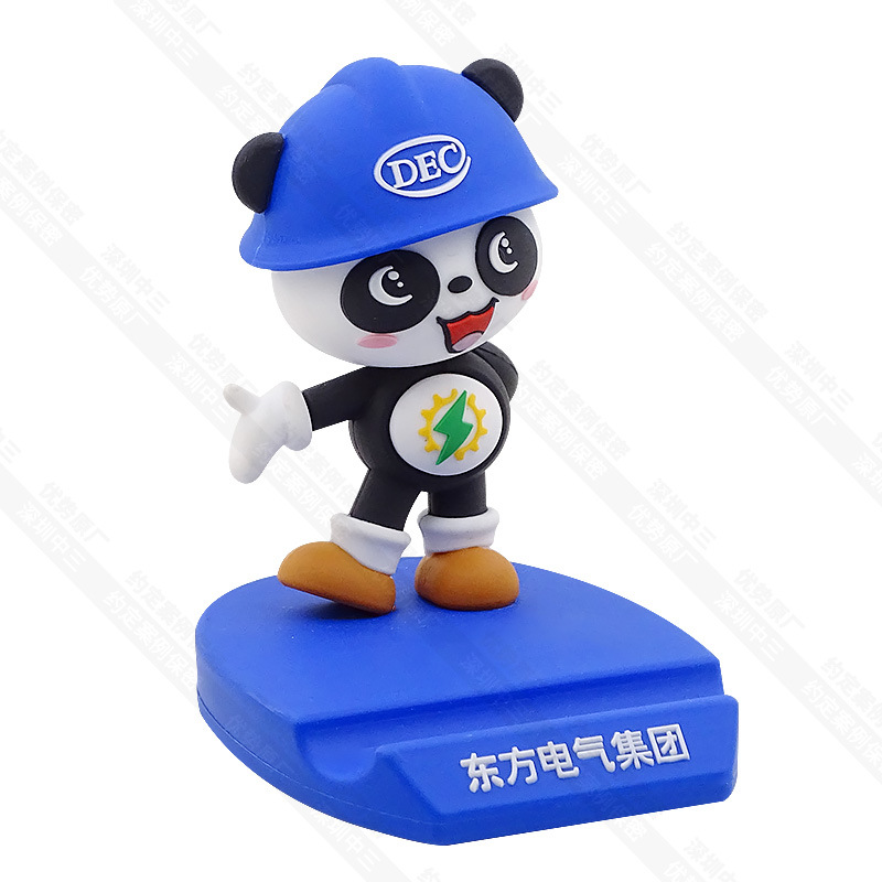 Custom Cartoon Phone Stand 3D Figure Base Gift Cute PVC Soft Rubber Lazy Stand