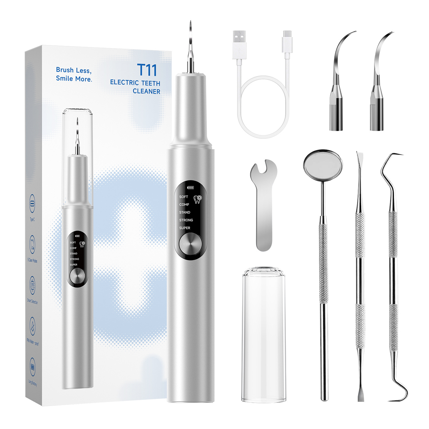 Yue'er Wanwan ultrasonic tooth cleaner, removes tartar and smoke stains, water flosser, whitening device, electric tooth cleaner, home ultrasonic tooth cleaner