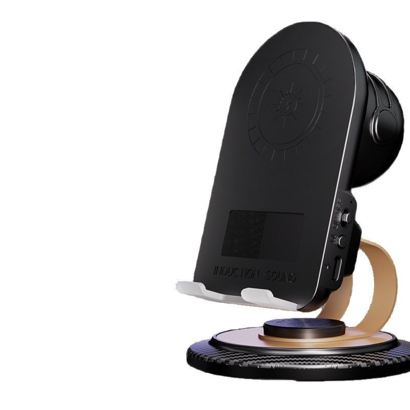Gift ornament desktop induction Bluetooth speaker phone rotating live streaming stand multifunctional wireless charger