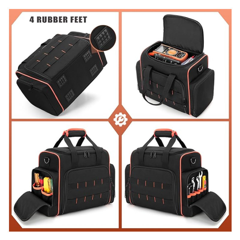 New Crossbody Oxford Cloth Multi-layer Electrician Tool Bag Hardware Storage Bag Single Shoulder Handheld Tool Bag