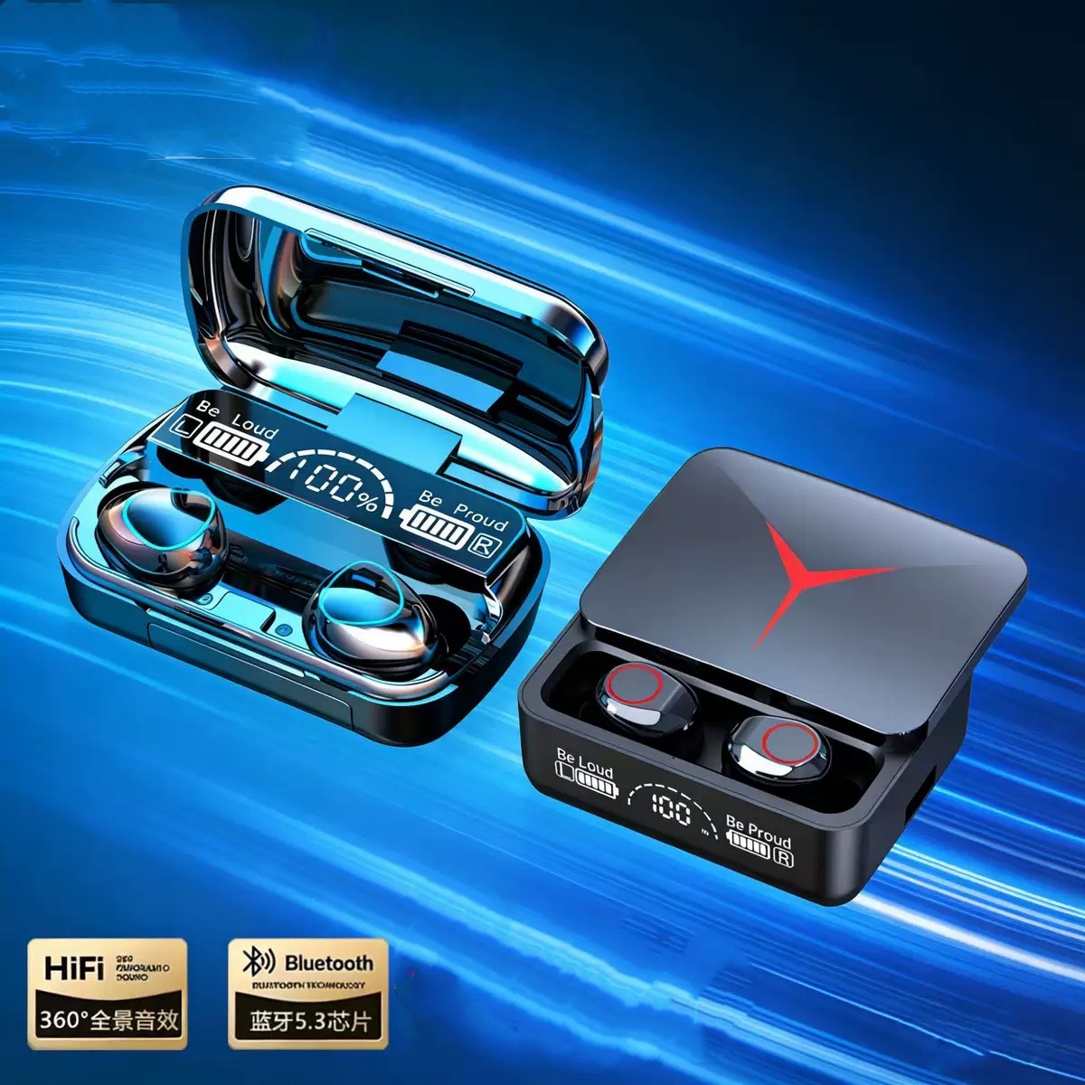 Huaqiangbei Digital F9 Bluetooth Earbuds y30 M10 Ultra Long Battery Life Wireless Bluetooth Earbuds with Custom Label