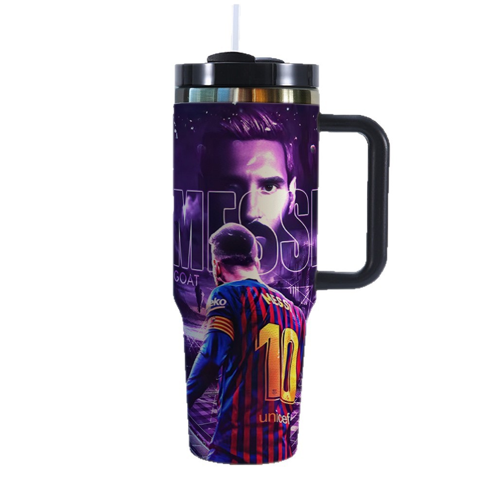 Stainless steel thermal cup Tumbler car cup World Cup football star custom 40OZ large capacity ice霸 cup