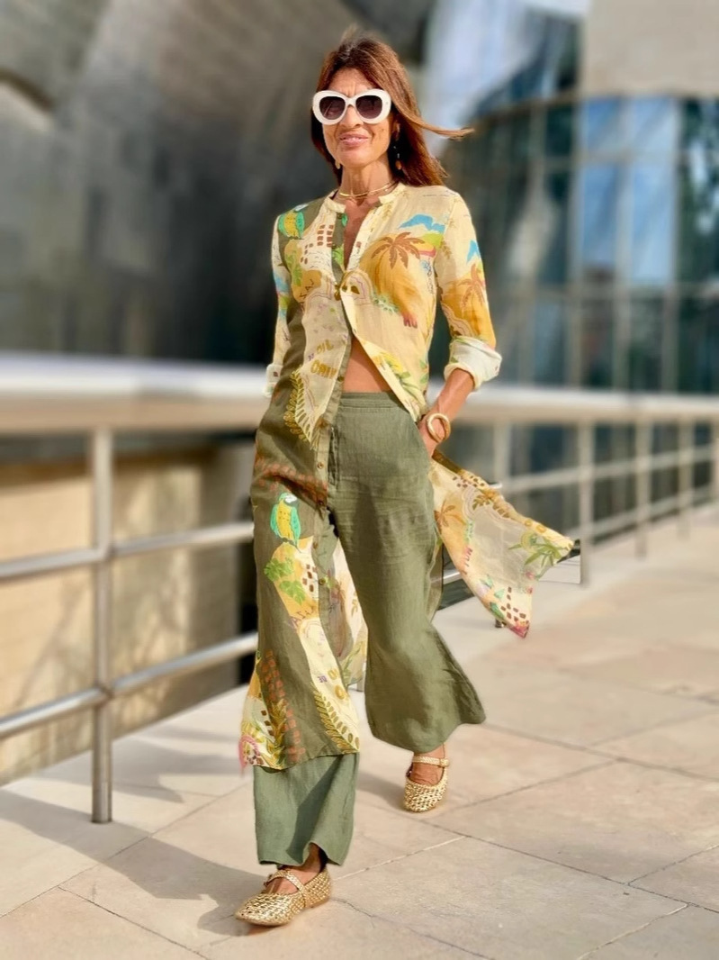 2025 Independent Station New Print Casual Shirt Women's