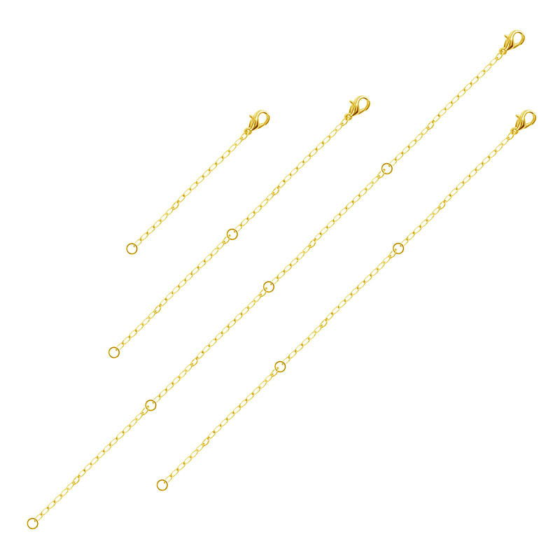 4-piece stainless steel vacuum plated tail chain lobster clasp extension chain DIY bracelet necklace materials