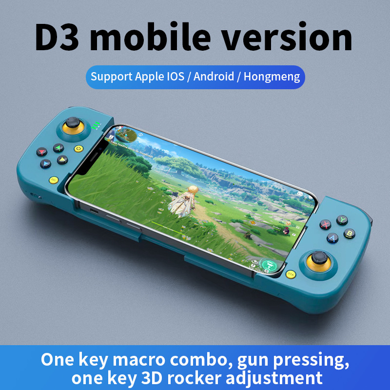 D3 Wireless Mobile Game Controller Bluetooth 5.0 Android iOS Direct Connect MFI Mobile Game Controller Stretch Game Controller