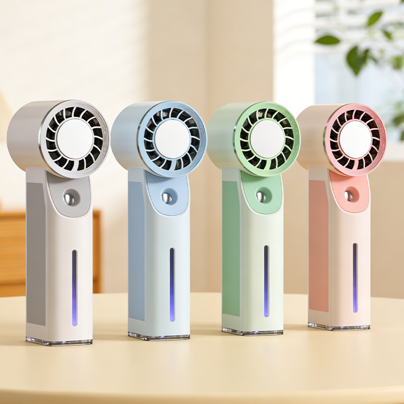 Ice Spray Mini Fan Handheld Cooling Turbo Ice Fan USB Charging Handheld Fan Logo