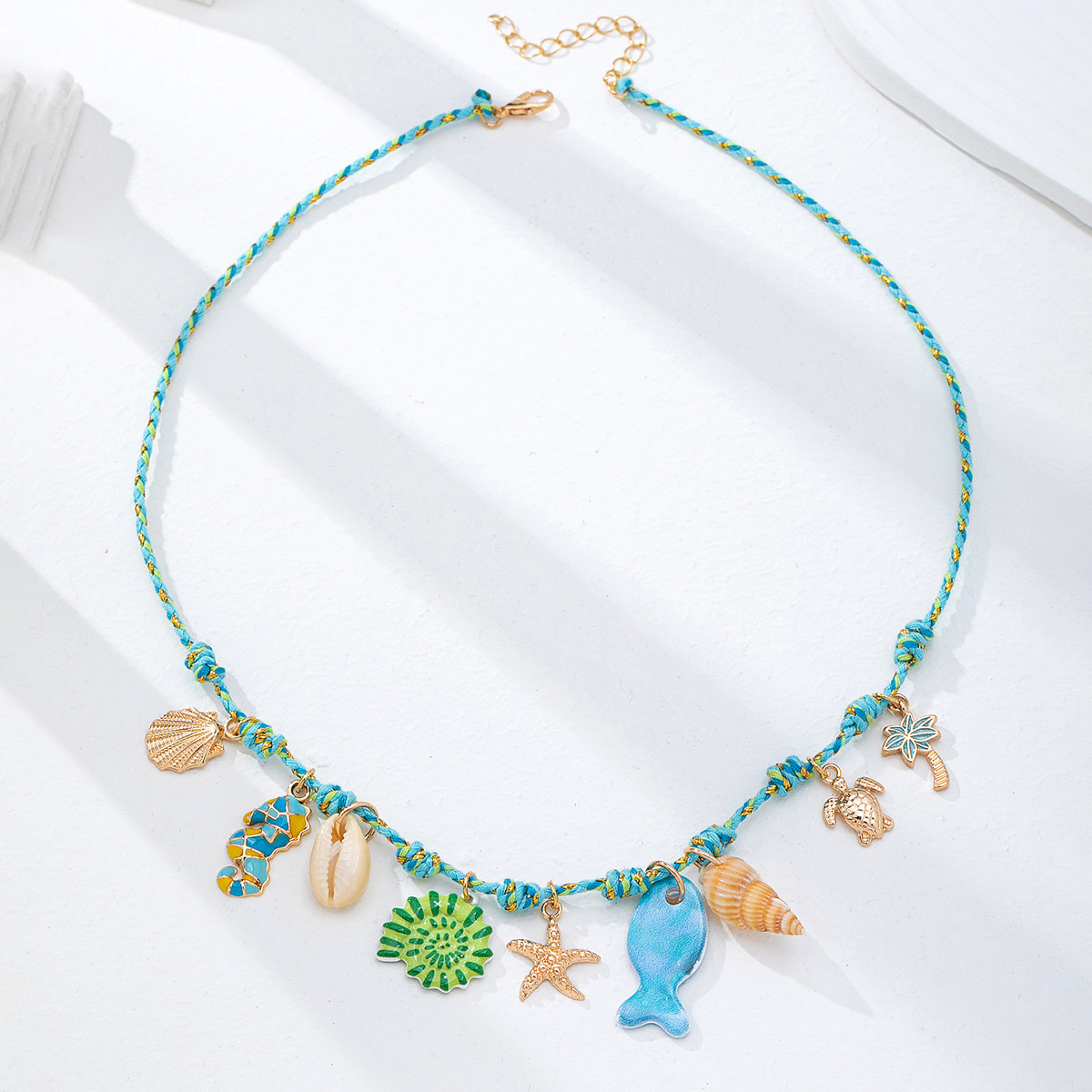 Qingdao Daiwei Accessories Bohemian Style Marine Life Pendant Decorated Necklace Stackable Necklace Women's