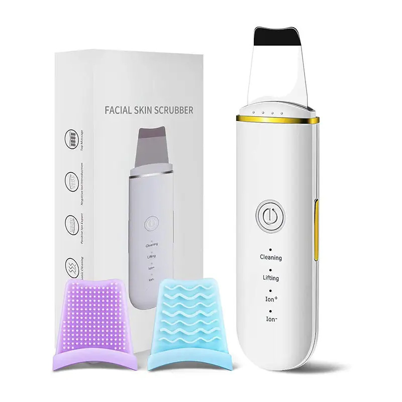 Home Ultrasonic Skin Scraper Beauty Device Facial Exfoliating Blackhead Device EMS Roller Microcurrent Massage Device