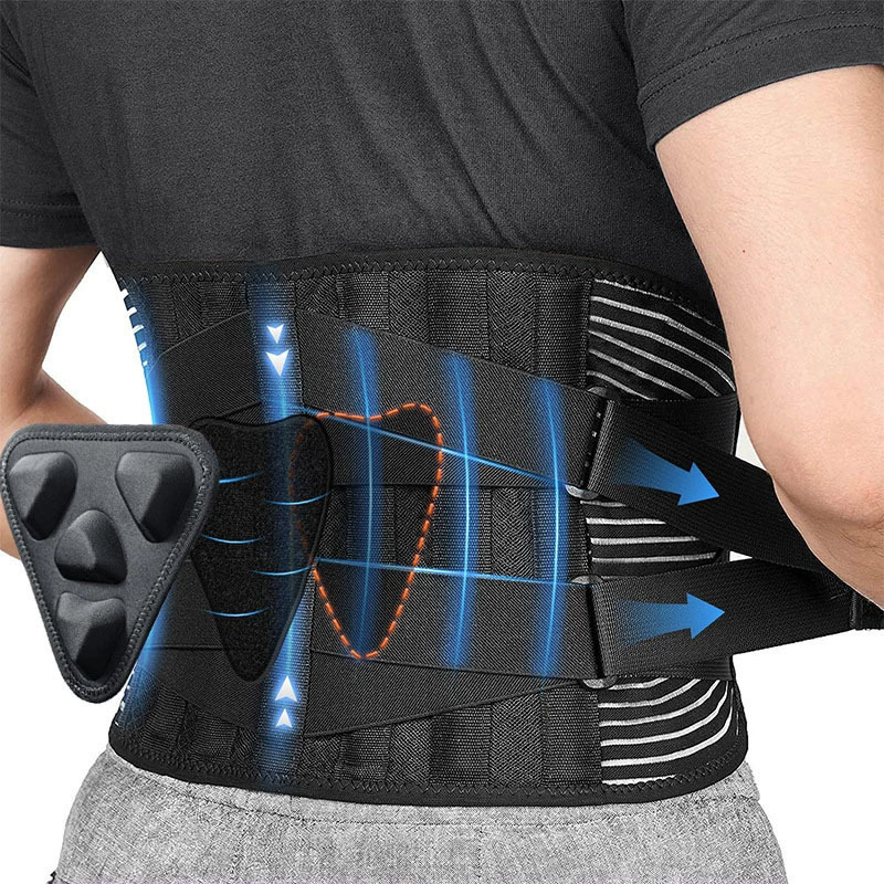 Sports waist support with steel plate spring support, compression lumbar disc herniation anti-sprain lumbar spine belt