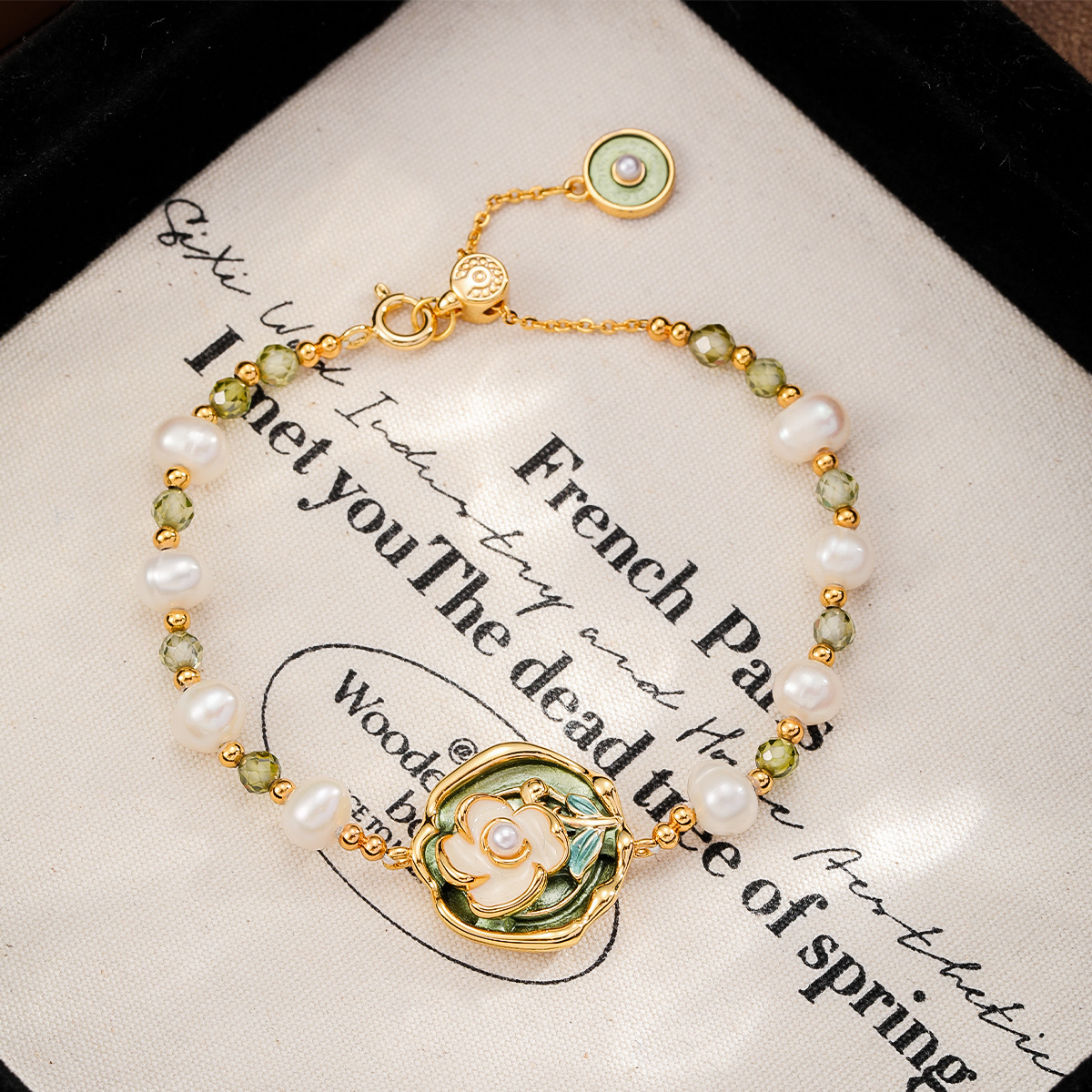 NALA Drip Oil Flower Pearl Bracelet Women Bracelet Women Fresh Sweet Bracelet