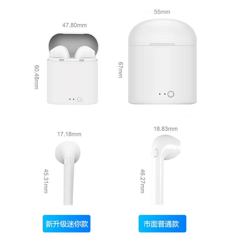 i7mini Colorful Bluetooth Earbuds TWS5.0 Wireless Sports In-Ear Dual Ear Mini Bluetooth