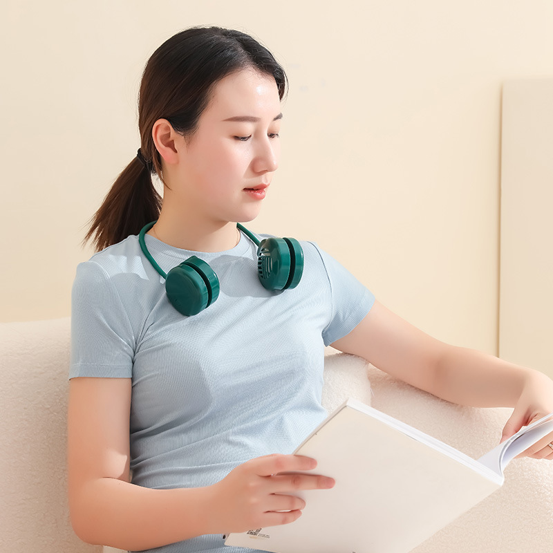 2022 New Neck Fan, Leaf-Less Portable Neck Fan, Lazy USB Charging Silent Small Fan