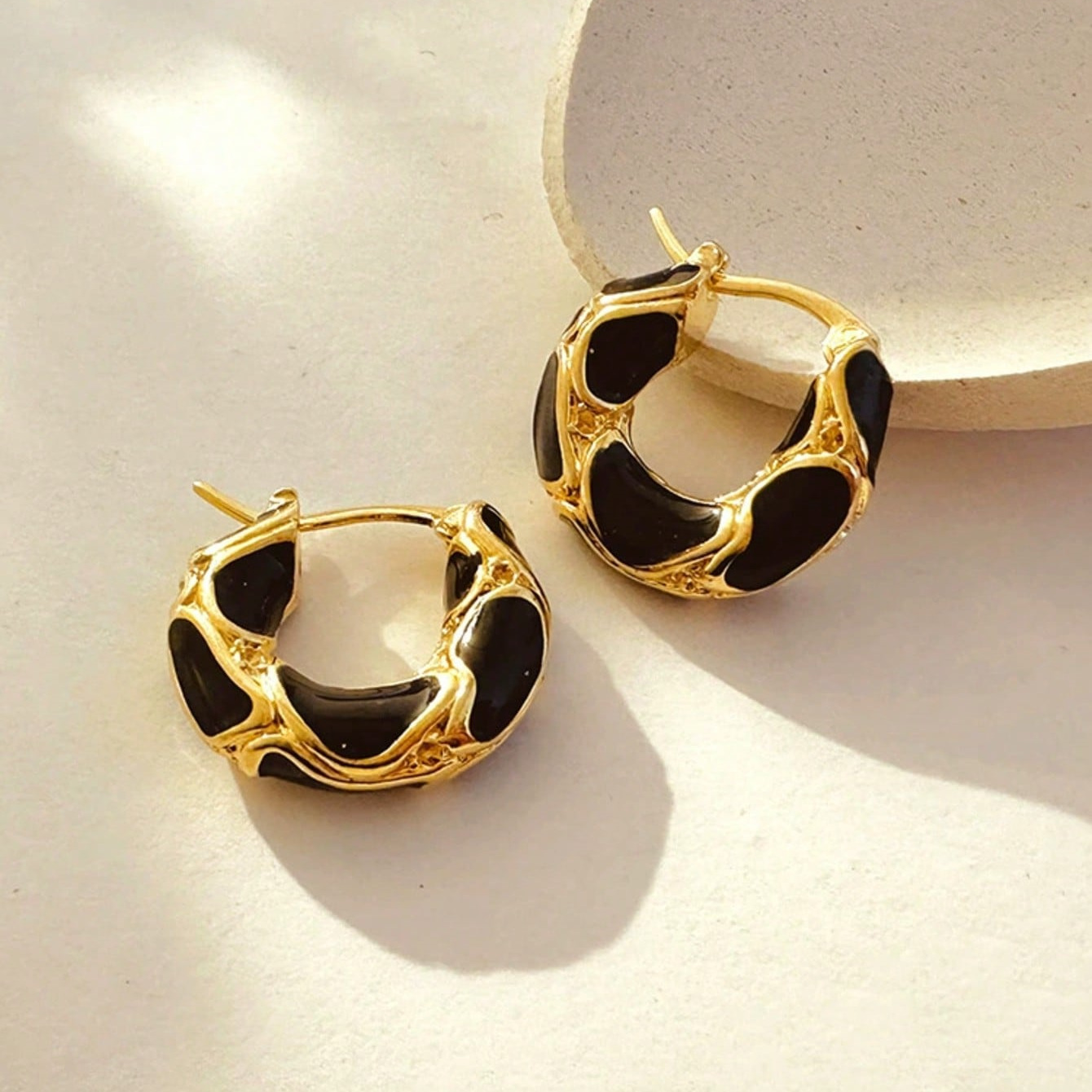 Autumn and winter Maillard tiger eye ear buckle earrings 2024 new ear accessories for women