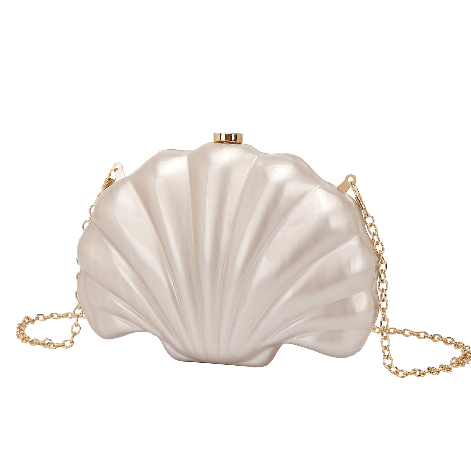 2024 New Shell Bag Natural Multicolor Evening Bag Clutch Bag Chain Shoulder Crossbody Bag Women
