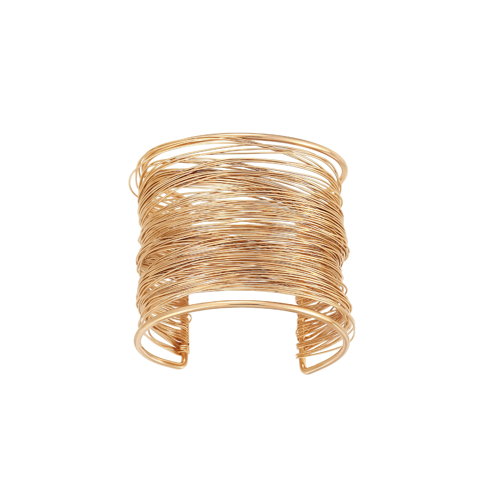 Street Snap Punk Party Hand Accessory Multi-Layer Hollow Steel Wire C-Type Open Bracelet