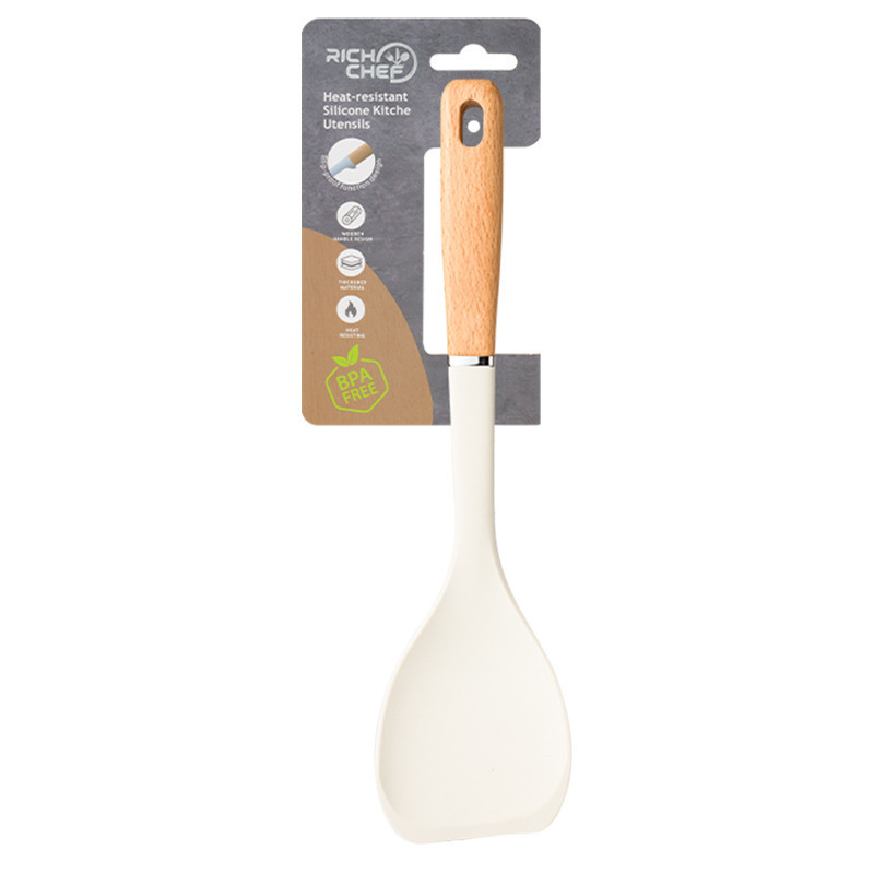 Silicone Kitchen Utensils Food Grade Silicone Spatula Soup Spoon Cooking Spatula Non-Stick Pan Kitchen Home Kitchen Utensils Complete