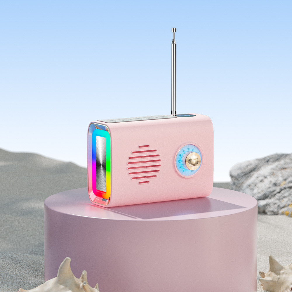 New P36 Outdoor Solar Bluetooth Speaker Radio Card U Disk Portable Multicolor Diaphragm Color Light Speaker